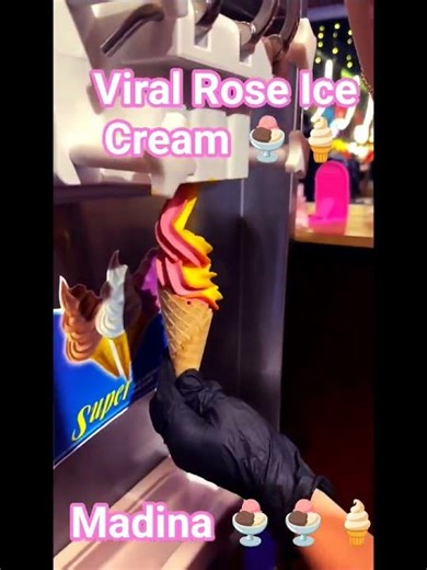 Viral Rose Ice Cream short Madina. #icecream #food #viral #love #travel #madina #reels #rose #shorts