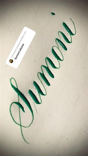 Copperplate calligraphy, tutorial: how I write your name #sumoni