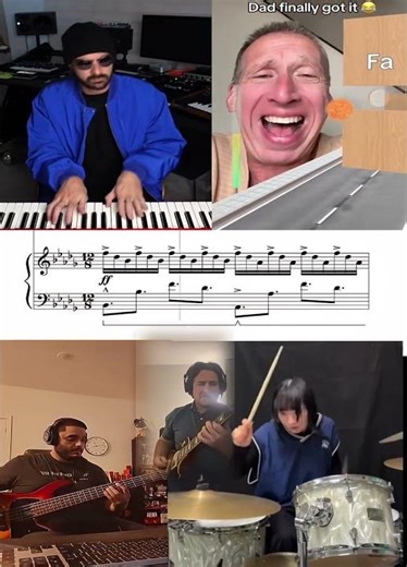 Dad Finally Got it! 😂🤣 | Compilation of musicians and sheet music #frenchfuse #piano #music #memes