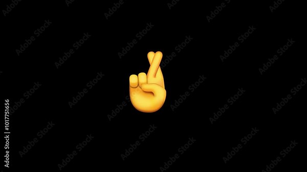 Thumbs Up Emoji Animated on a Transparent Background. 4K Loop Animation with Alpha Channel.