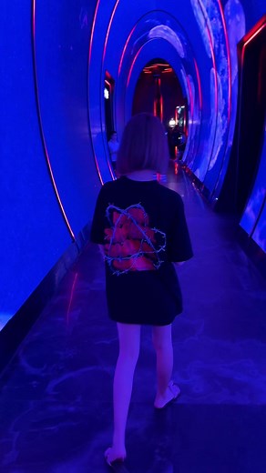 Exploring a Futuristic Tunnel Art Installation