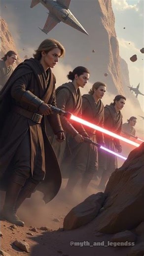 Asteroid Dogfight: Jedi vs Enemy Fighters