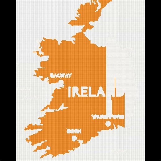 Ireland Map with town names