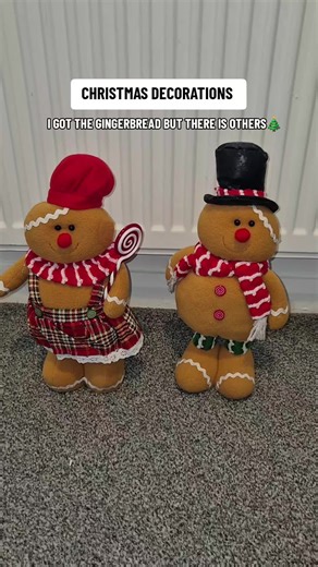 Christmas decorations i got the gingerbread Mr and Mrs but there is others #christmasdecorations #christmas #xmas #spotlight #tiktokmademebuyit