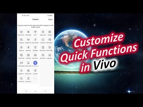 Customize Quick Functions on Notification Bar in Vivo