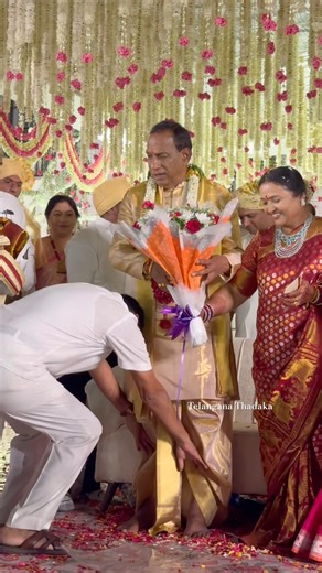 Malla Reddy Weds Kalpana Wedding | MLA Malla Reddy 50th Anniversary Grand Celebrations #shorts