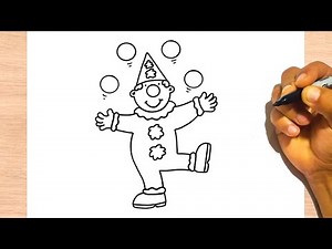 How to Draw a Clown easy - Drawing Step by Step
