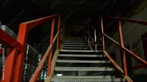 security guard patrol check the night waerhouse