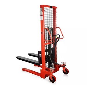Manual Pallet Truck Stacker 2200lbs Capacity 63" Hydraulic Lift Height Adjustable Forks