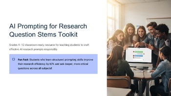 AI Prompting for Research Question Stems Toolkit Grades 412 classroom ready