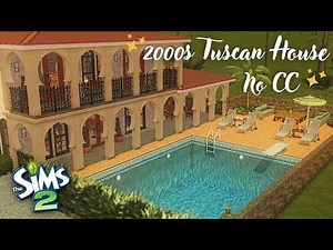 🏡 2000s Tuscan House Y2K ~ The Sims 2 Speed Build ~ No CC ✨