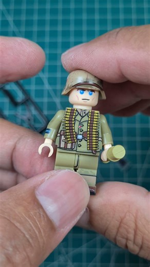 Lego Afrika Korps Desert Infantry Machine Gunner MG34 - Unofficial minifigures #worldwar2 #shorts