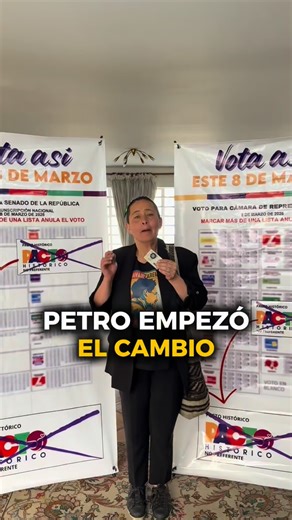 ¡Es nuestro momento de continuar con el cambio! Vota así este 8 de marzo. Solo dos tarjetones ✊🏽 #Petro #IvanCepeda #Pacto #PactoHistorico | Támara Argote