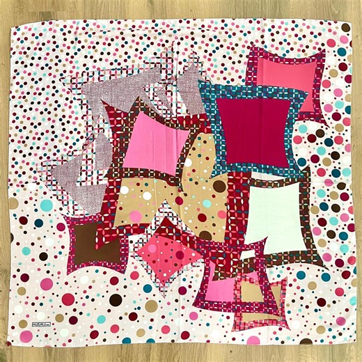 Abstract Pattern Scarf, Large Square Shawl With Polka Dots, Soft Draped Fabric - Etsy