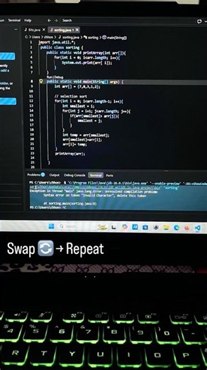 🔥 Bubble Sort in Java | Sorting Made Super Easy! 💻⚡ #Shorts #java #bubblesort #javaprogramming