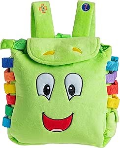 Buckle Toys - Buddy Activity Backpack - Educational Pre-K Learning Activity Toy - Zippered Pouch for Storage - Great Gift for Toddlers and Kids