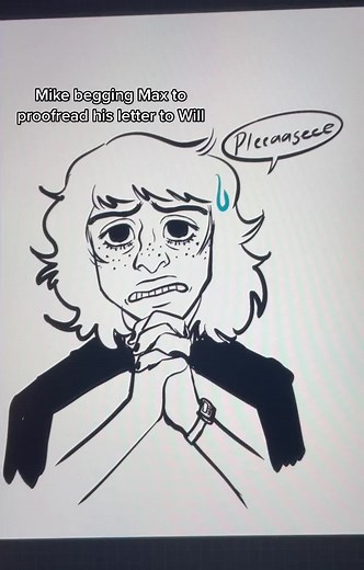 needless to say, he didn’t end up sending that one (or any others for that matter) #byler #mikewheeler #maxmayfield #strangerthings #madwheeler #bylerfanart #strangerthingsfanart #fyp