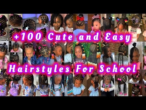 🔥 100+ Cute and Easy Hairstyles For School / Best African School Braids For Kids #cocomelon #braids