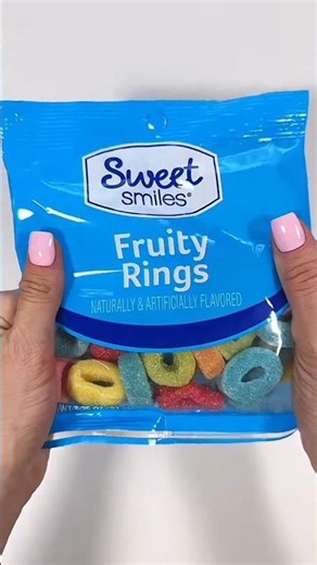 Sweet Smiles Fruity Rings 🍓🍒🍬🍡 ASMR Filling Platter #foryou #asmr #fruityrings #shorts #platter