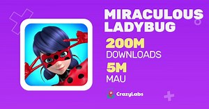 1.1K views · 92 reactions | Our hit game Miraculous Ladybug and Cat Noir has reached 200 million downloads!  Play the game in the link below: https://bit.ly/MiraculousLadybugCL | CrazyLabs | Facebook