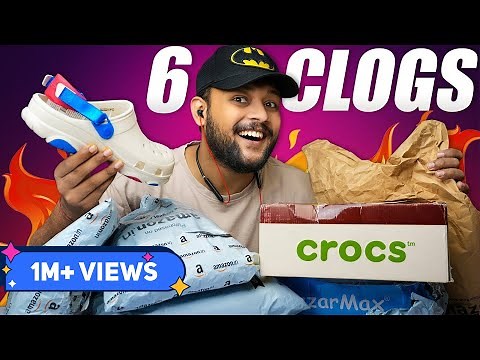 6 BEST CROCS/CLOGS/SLIDERS FOR MEN 🔥 Amazon Footwear Haul Review 2023 | ONE CHANCE