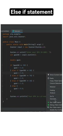 Java If Else-if Statement Explained with GPA Example