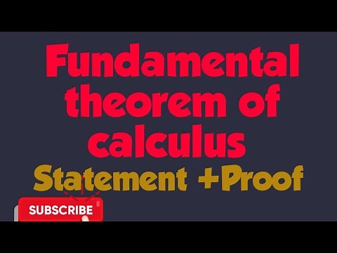 Fundamental theorem of calculus ¦¦ Proof ¦¦Example ¦¦ Brief description
