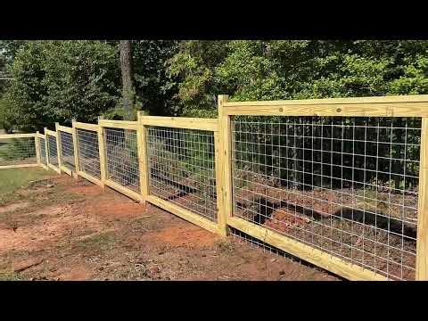 Cattle panel fence installation