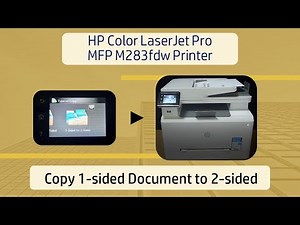 HP Color LaserJet Pro MFP M283 Printer : Copy 1 sided document to 2 sided