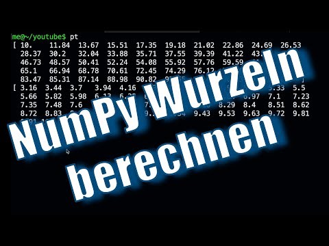 Python Lernen – Wurzeln für ganze Arrays mit NumPy berechnen