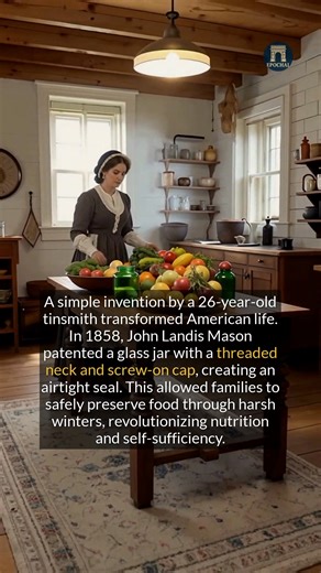 85K views · 1.3K reactions | The Mason jar, a simple invention by a young tinsmith, revolutionized food preservation forever. #history #didyouknow #historyfacts | Epochal | Facebook