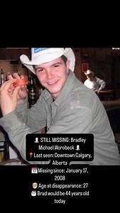 Transit CCTV footage offered no sign that Brad ever made it onto the train. Authorities believe it’s unlikely he ever boarded. Since that night, not a single trace of Brad has surfaced. 🧩 Brad’s case remains unsolved. His family is still waiting. Still hoping. Still searching. If you were in the downtown Calgary area that night — or if you’ve heard something over the years — please come forward. Even the smallest piece of information could change everything. 🗣 Please share Brad’s story. Let’s 