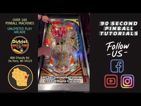 90 Second Pinball Tutorials - Williams Cyclone Pinball Machine