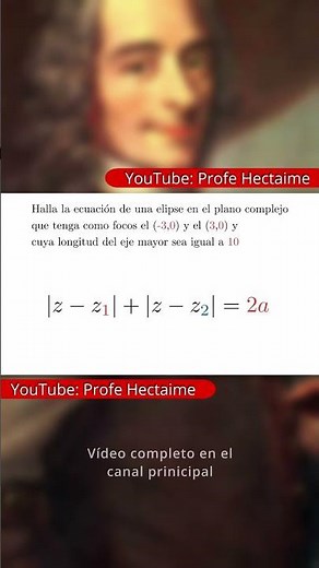 🤔Hallar la Ecuación de una Elipse dados sus Focos y la Longitud del Eje Mayor #numeroscomplejos