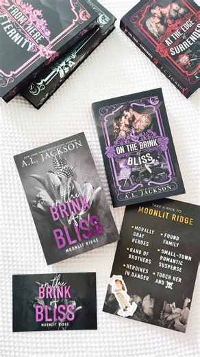 Kristin || The Literal Gal on Instagram: "[current read] Someone PINCH ME because this book mail absolutely made my week. I received an advanced reader copy of On the Brink of Bliss from @aljacksonauthor and @valentine_pr_ AND this stunning finished copy from @entangled_publishing . I feel beyond spoiled! THANK YOU SO SO MUCH!! 💜 I’m currently immersive reading On the Brink of Bliss by AL Jackson. It’s the final book in her Moonlit Ridge series and I am loving it so much. I’m trying to stretch 