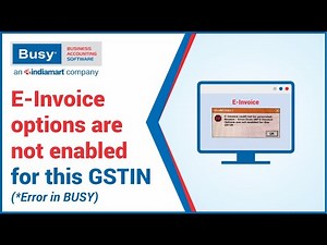 E-Invoice options are not enabled for this GSTIN (English)