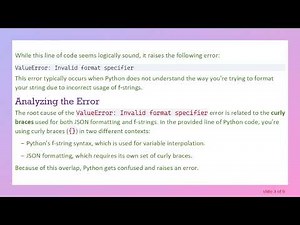 How to Fix the ValueError: Invalid format specifier in Python F-Strings