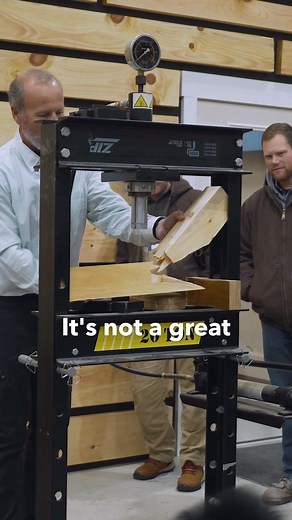 Shelter Institute on Instagram: "Pushing frame components to failure during the bending moments portion of our Purely Post & Beam timber framing course. • • • • #timberframe #timberframing #education #course #housebuilding #homebuilding #woodworking #shelterinstitute #explore #construction #homeownership #handmade #home #thinkbuildlive"