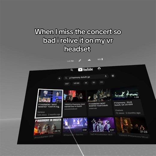 Reliving Concert Memories with VR Headset