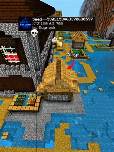 Minecraft insane seed Moment 💀 #shorts #minecraft