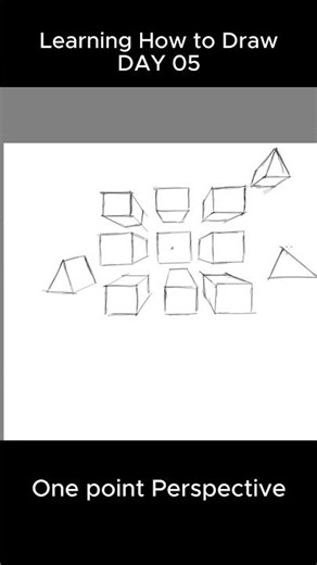 Drawing basics Day 05 | One Perspective Drawing #drawingbasics #art #drawing
