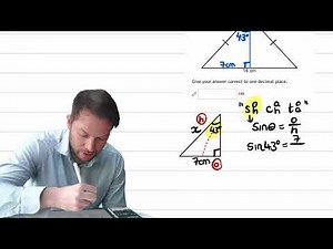 Use trigonometry to determine the perimeter or a length within an isosceles triangle (321i)