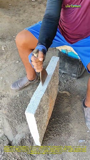 舗装材生産のための天然石割加工プロセス