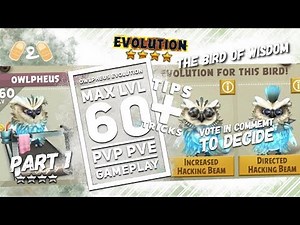 Angry Birds Evolution Which Owlpheus to Evolve Max Level 60 Reference Gameplay Part 1