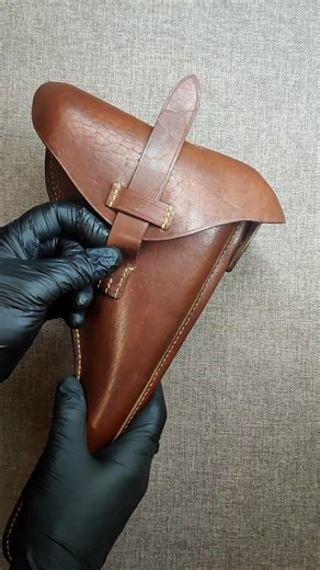 Luger P08 Holster Leather Craft Process #leatherwork #historical #diy