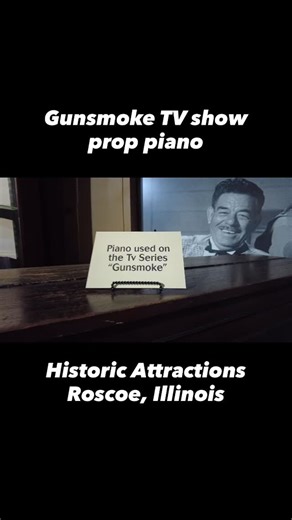 This is the prop piano used in the hit TV series Gunsmoke. This is located at Historic Attractions museum in Roscoe Illinois. #history #hollywood #props #gunsmoke #westerns | Freyzel Productions