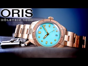 Oris Diver Sixty Five Cotton Candy Green Compared to 40mm Oris divers 65 Side by Side Views