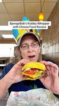 Burger King SpongeBob Krabby Whopper with Cheese #fastfoodreview #burgerking #spongebob