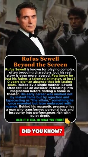 Rufus Sewell: Shadows Behind the Roles