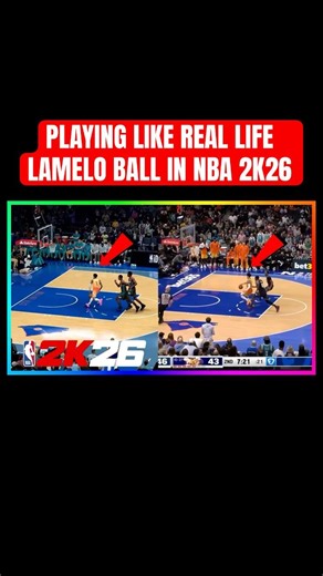 Playing like Real Life LaMelo Ball in NBA 2K26 😭🕺 #shorts